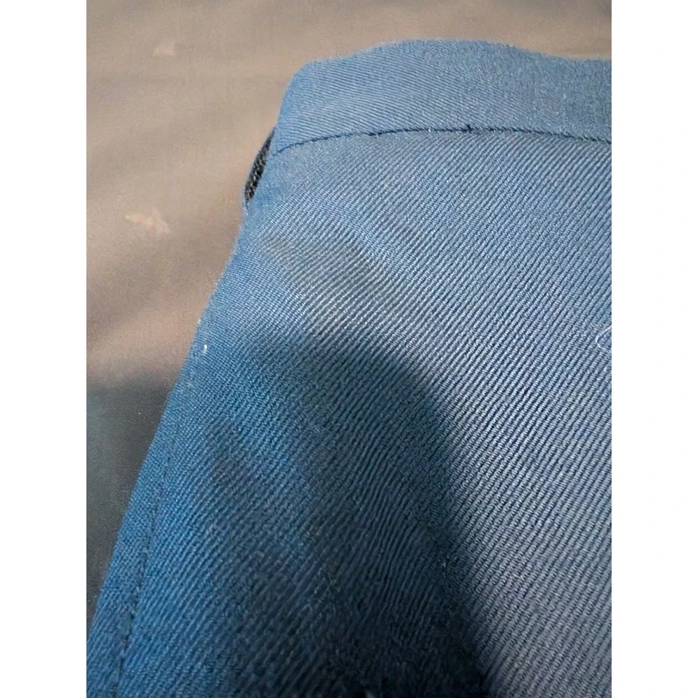 Defense Logistics Agency Dress Pants Men's 33 Blue Wool Blend Twill Flat Front